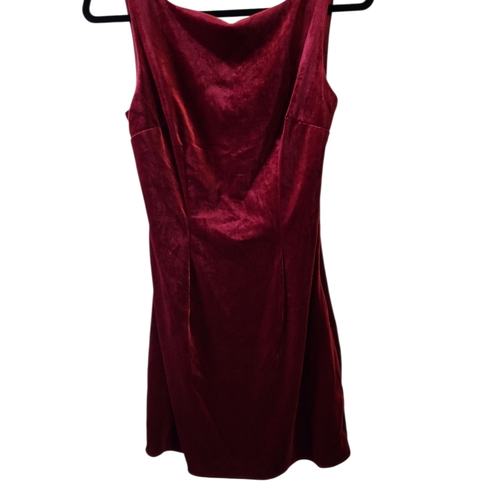 SHEIN Rich Burgundy Mini Dress
